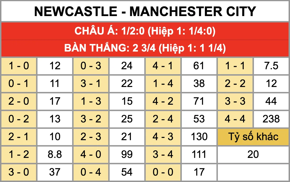 Nhận Định Soi Kèo Newcastle Vs Manchester City 03h00 Ngày 14/1: Bất Phân Thắng Bại Bảo Vệ Chức Vô Địch Tỷ lệ kèo tỷ số chính xác trận đấu Newcastle Vs Manchester City 14/1